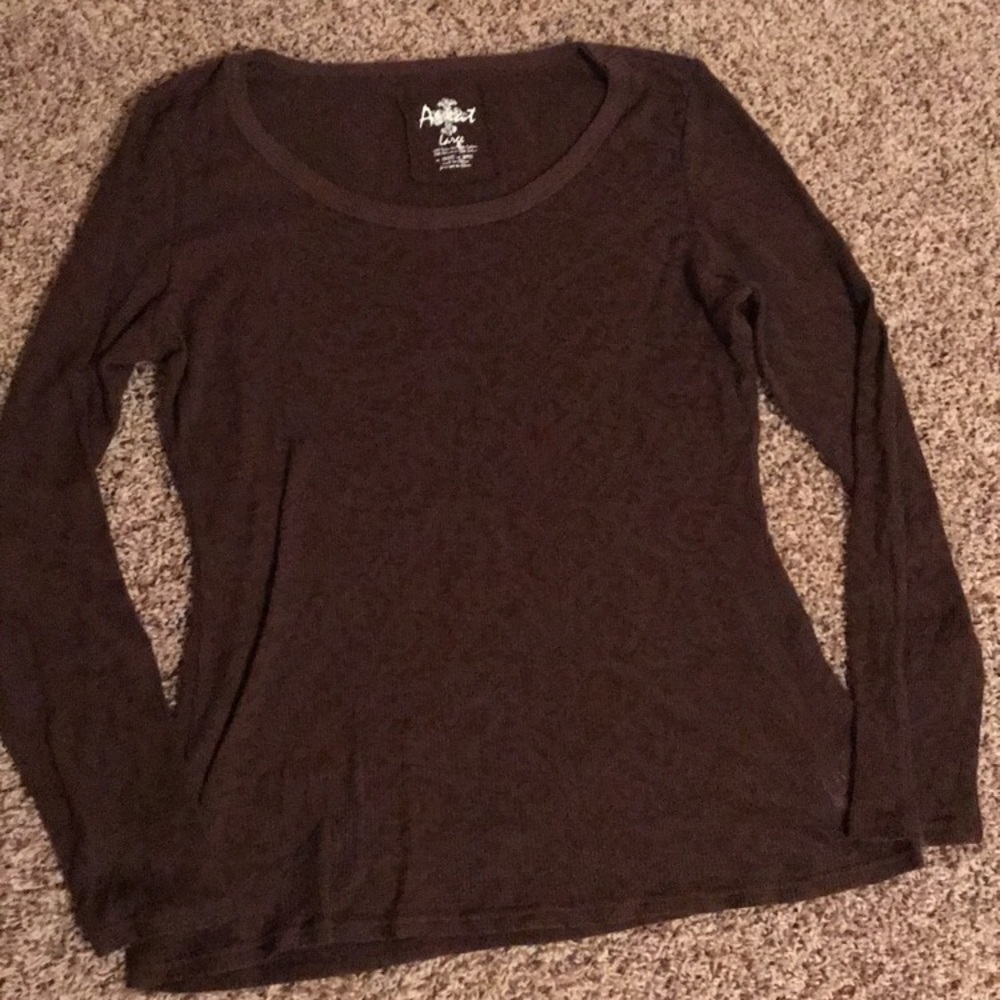 Dark brown long sleeve Burnout